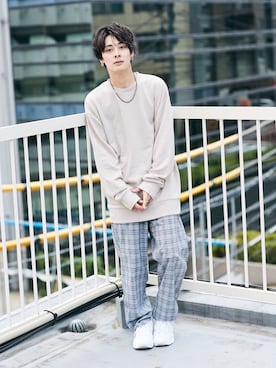 「kutir（クティール）のアイテム（スウェット）」を使った、kutir_menさん（メンズ・171cm）の夏コーディネート