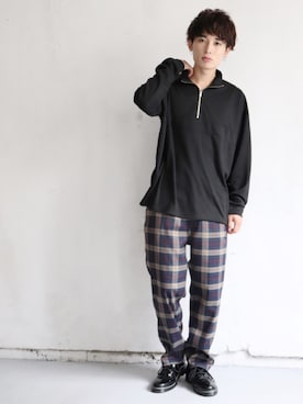 「kutir（クティール）のアイテム（パンツ）」を使った、kutir_menさん（メンズ・175cm）の秋コーディネート