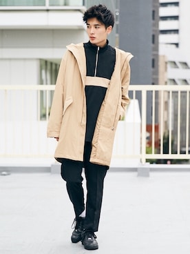 「kutir（クティール）のアイテム（マウンテンパーカー）」を使った、kutir_menさん（メンズ・175cm）の秋コーディネート