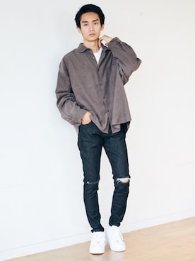 「NIKE（ナイキ）のナイキ エア フォース 1 LOW 07 メンズシューズ / NIKE AIR FORCE 1 '07 (AF1)（スニーカー）」を使った、kutir_menさん（メンズ・174cm）の秋コーディネート