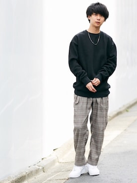 「kutir（クティール）のアイテム（スウェット）」を使った、kutir_menさん（メンズ・180cm）の秋コーディネート