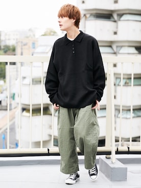 「kutir（クティール）のアイテム（ニット/セーター）」を使った、kutir_menさん（メンズ・171cm）の秋コーディネート