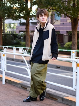 「kutir（クティール）のアイテム（ニット/セーター）」を使った、kutir_menさん（メンズ・171cm）の冬コーディネート