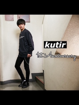 「kutir（クティール）のアイテム（アクセサリー）」を使った、kutir_menさん（メンズ・174cm）の冬コーディネート