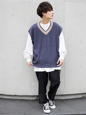 「kutir（クティール）のアイテム（その他パンツ）」を使った、kutir_menさん（メンズ・171cm）の春コーディネート