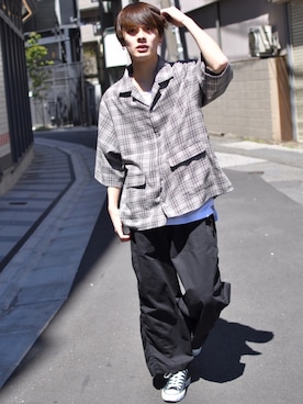 「ヒザデルパンツ」｜kutir_menさん（メンズ・171cm）の春コーディネート