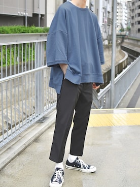 「kutir（クティール）のアイテム（パンツ）」を使った、kutir_menさん（メンズ・173cm）の春コーディネート