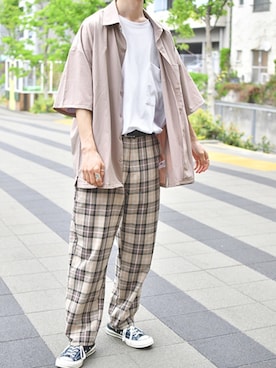 「kutir（クティール）のアイテム（その他パンツ）」を使った、kutir_menさん（メンズ・173cm）の春コーディネート