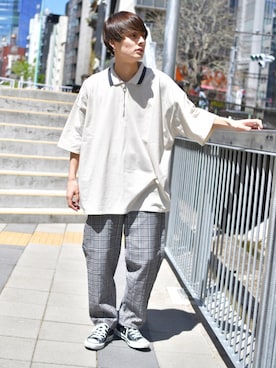 「kutir（クティール）のアイテム（その他パンツ）」を使った、kutir_menさん（メンズ・171cm）の春コーディネート