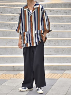 「kutir（クティール）のアイテム（その他パンツ）」を使った、kutir_menさん（メンズ・173cm）の夏コーディネート