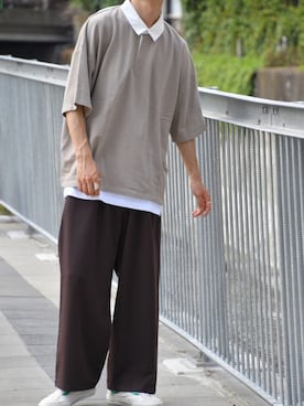「kutir（クティール）のアイテム（パンツ）」を使った、kutir_menさん（メンズ・173cm）の夏コーディネート