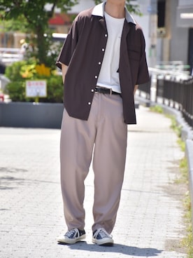 「kutir（クティール）のアイテム（パンツ）」を使った、kutir_menさん（メンズ・173cm）の夏コーディネート