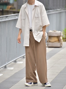 「kutir（クティール）のアイテム（その他パンツ）」を使った、kutir_menさん（メンズ・173cm）の夏コーディネート