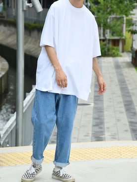 「kutir（クティール）のアイテム（パンツ）」を使った、kutir_menさん（メンズ・173cm）の夏コーディネート