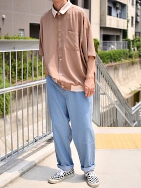 「kutir（クティール）のアイテム（ブルゾン）」を使った、kutir_menさん（メンズ・173cm）の夏コーディネート
