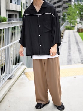 「kutir（クティール）のアイテム（その他パンツ）」を使った、kutir_menさん（メンズ・173cm）の夏コーディネート