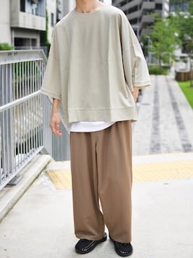 「kutir（クティール）のアイテム（その他パンツ）」を使った、kutir_menさん（メンズ・173cm）の夏コーディネート