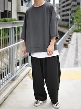 「kutir（クティール）のアイテム（その他パンツ）」を使った、kutir_menさん（メンズ・173cm）の夏コーディネート