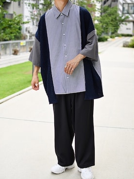 「kutir（クティール）のアイテム（パンツ）」を使った、kutir_menさん（メンズ・173cm）の夏コーディネート