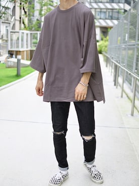 「ダメージスキニー」｜kutir_menさん（メンズ・173cm）の夏コーディネート