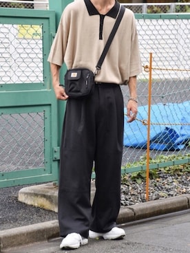 「kutir（クティール）のアイテム（その他パンツ）」を使った、kutir_menさん（メンズ・173cm）の夏コーディネート