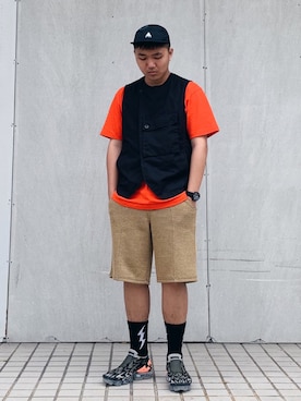 「snowpeak」｜「アイテム（腕時計）」を使った、HNZさん（メンズ・177cm）の夏コーディネート