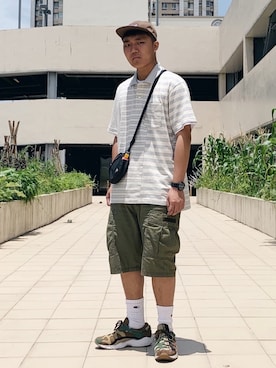 「Gregory」｜「アイテム（腕時計）」を使った、HNZさん（メンズ・177cm）の夏コーディネート