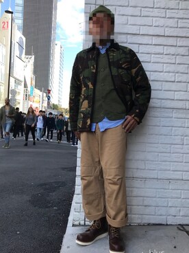「LAVENHAM（ラベンハム）のアイテム（ブルゾン）」を使った、kohtaさん（メンズ・170cm）の秋コーディネート