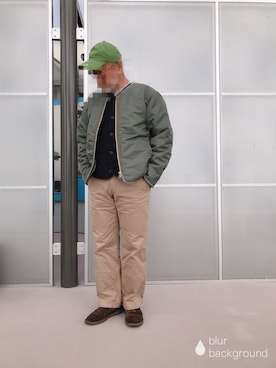 「HAMNETT（ハムネット）のアイテム（ノーカラージャケット）」を使った、kohtaさん（メンズ・170cm）の冬コーディネート