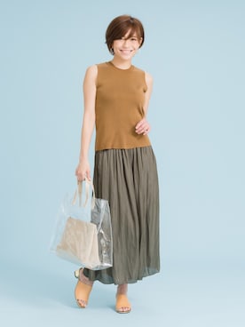 「ZAKKA-BOX（ザッカボックス）のアイテム（パンツ）」を使った、ZAKKA-BOX officialさん（レディース・160cm）の夏コーディネート