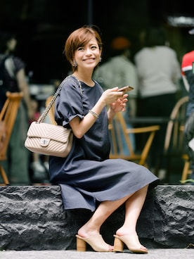 「ZAKKA-BOX（ザッカボックス）のアイテム（ショルダーバッグ）」を使った、ZAKKA-BOX officialさん（レディース・160cm）の夏コーディネート