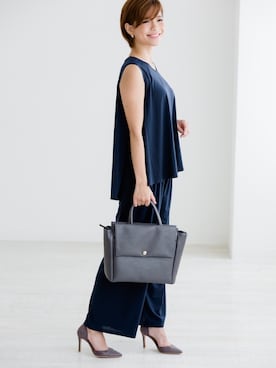 「ZAKKA-BOX（ザッカボックス）のアイテム（サロペット/オーバーオール）」を使った、ZAKKA-BOX officialさん（レディース・160cm）の夏コーディネート