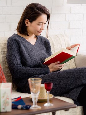 「ニットセットアップ」｜「アイテム（サロペット/オーバーオール）」を使った、ZAKKA-BOX officialさん（レディース・160cm）の冬コーディネート