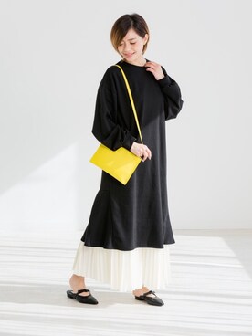 「キュロット」｜「アイテム（ワンピース/ドレス）」を使った、ZAKKA-BOX officialさん（レディース・160cm）の冬コーディネート