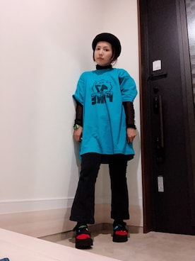 「Teva（テバ）のTeva / プラットフォーム ユニバーサル（サンダル）」を使った、yumia2020さん（レディース・148cm）の秋コーディネート