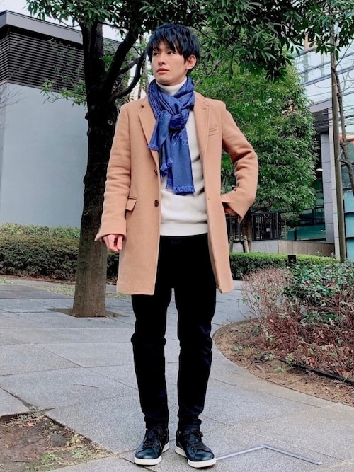 ゆっきー United Arrows Ltd Outletのチェスターコートを使ったコーディネート Wear
