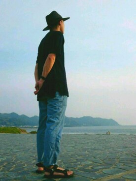 「BASECONTROL（ベースコントロール）のアイテム（シューズ）」を使った、ユウキさん（メンズ・170cm）の夏コーディネート