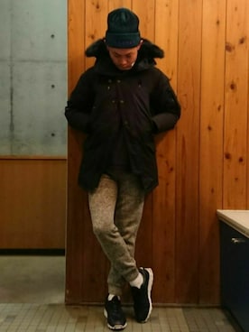 「Levi's（リーバイス）のアイテム（ダウンジャケット/コート）」を使った、ユウキさん（メンズ・170cm）の冬コーディネート