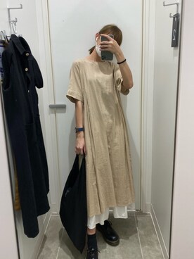 「日常」｜「アイテム（ワンピース/ドレス）」を使った、c_.htさん（レディース・165cm）の春コーディネート