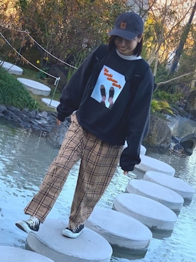 「Carhartt（カーハート）のカーハート ストラップバックキャップ ODESSA  CHARHARTT（キャップ）」を使った、knnさん（レディース・163cm）の冬コーディネート