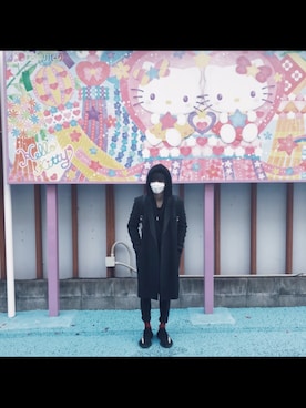 「MARTIN MARGIELA（マルタンマルジェラ）のアイテム（チェスターコート）」を使った、とっとと寝る太郎さん（メンズ・169cm）の秋コーディネート