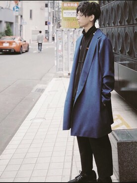 「Gosha Rubchinskiy（ゴーシャラブチンスキー）のアイテム（ジャージ）」を使った、とっとと寝る太郎さん（メンズ・170cm）の夏コーディネート