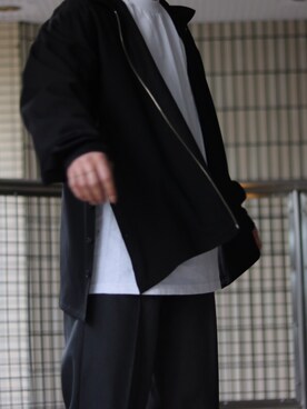 「DAIRIKU（ダイリク）のアイテム（スラックス）」を使った、とっとと寝る太郎さん（メンズ・170cm）の夏コーディネート