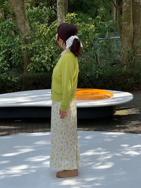 「ROPE' PICNIC（ロペピクニック）のアイテム（カーディガン/ボレロ、グリーン系）」を使った、❁izumi❁さん（レディース・149cm）の春コーディネート