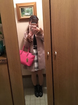 「NICE CLAUP（ナイスクラップ）のアイテム（ダウンジャケット/コート）」を使った、❥❥ ｆｕ - ｗａさん（レディース・158cm）の冬コーディネート