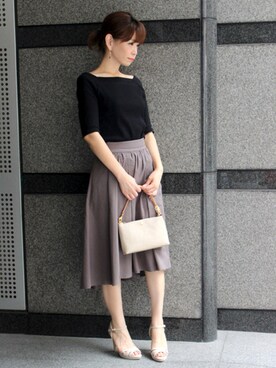 「WHITE（ホワイト）のアイテム」を使った、granさん（レディース・155cm）の夏コーディネート