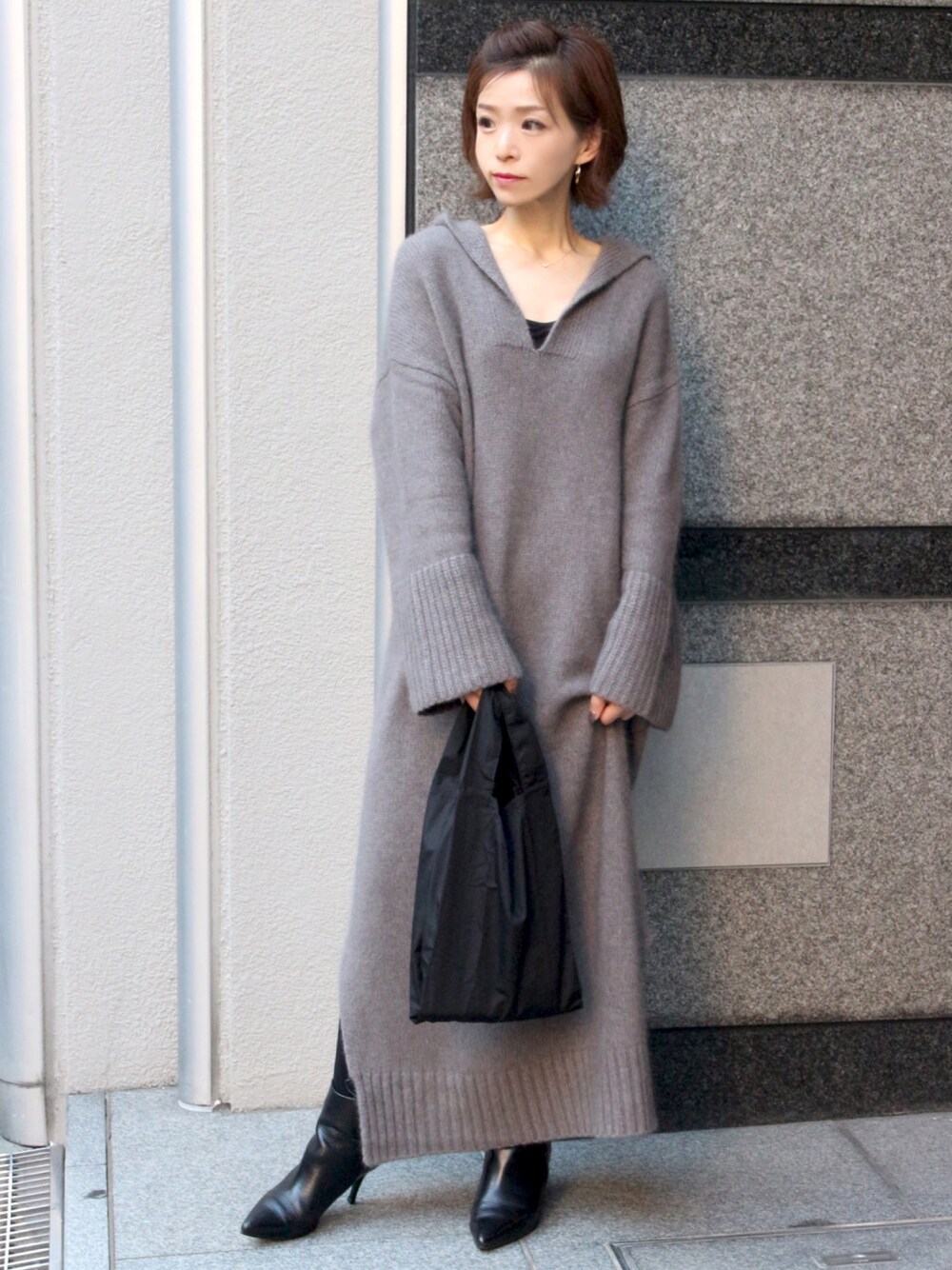 BABYLONE（バビロン）の「3ゲージFOXフードニットワンピース  