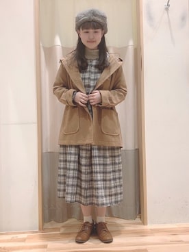 「Samansa Mos2（サマンサ モスモス）のアイテム（ダッフルコート）」を使った、ニシザワ◎さん（レディース・156cm）の冬コーディネート