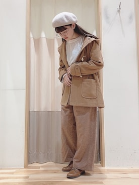 「Samansa Mos2（サマンサ モスモス）のアイテム（ダッフルコート）」を使った、ニシザワ◎さん（レディース・156cm）の冬コーディネート