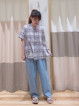 ニシザワ◎さん（レディース・156cm）の夏コーディネート